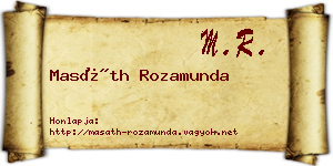 Masáth Rozamunda névjegykártya